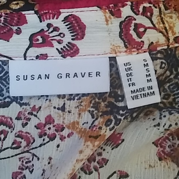 NEW Susan Graver Woven Button Front "Big Shirt" - Picture 7 of 8
